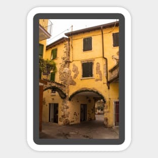 Street in Garda in North East Italy Sticker